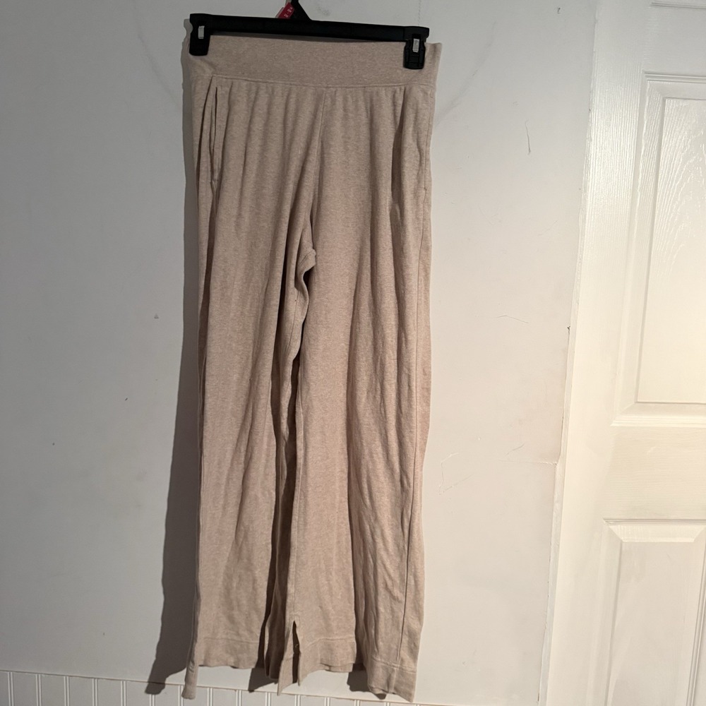 Pact Women's Airplane Wide Leg Pant Medium Beige  Comfortable Pants Pull On